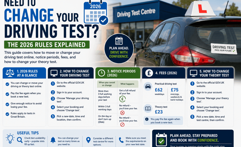 Change Driving Test: The Complete 2026 UK Guide