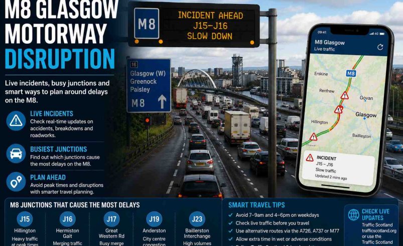 M8 Glasgow Motorway Disruption: How to Check It Live