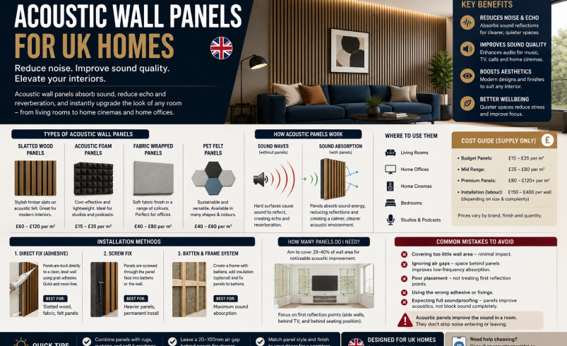 Acoustic Wall Panels: UK Guide to Soundproofing & Style