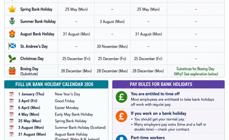 bank holiday substitute date 2026