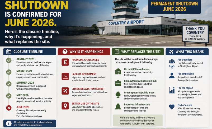 coventry airport permanent shutdown