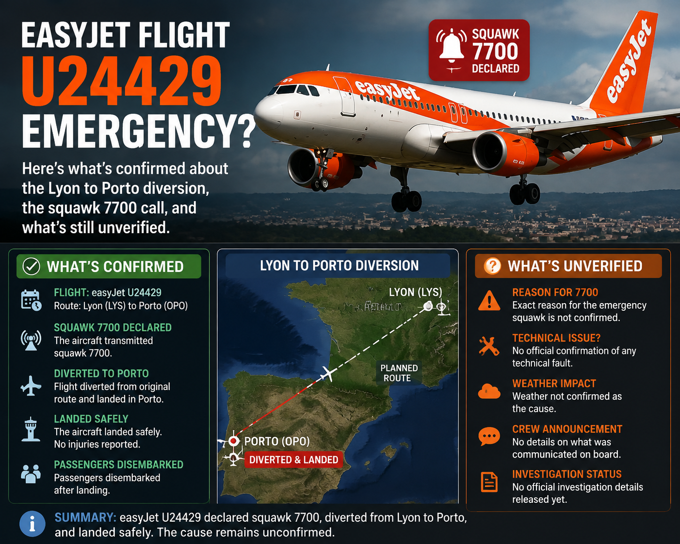 easyJet Flight U24429 Emergency: What We Actually Know