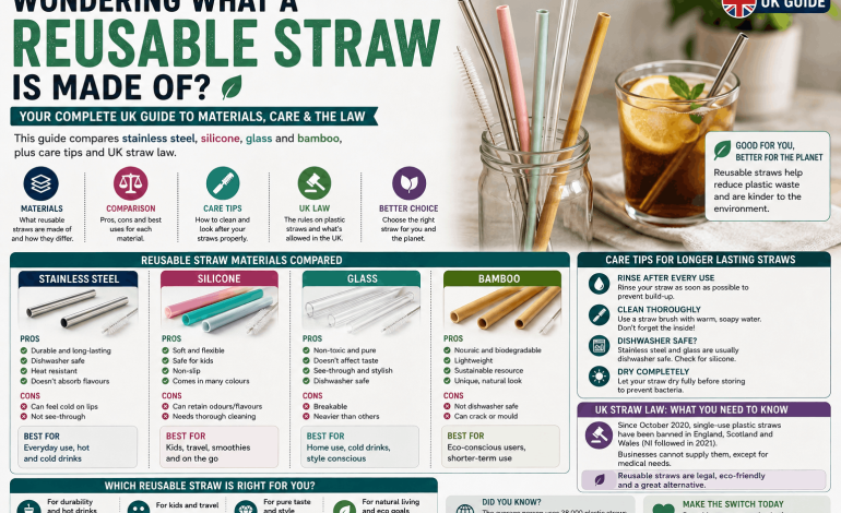 What Is a Reusable Straw Made Of? Materials Compared