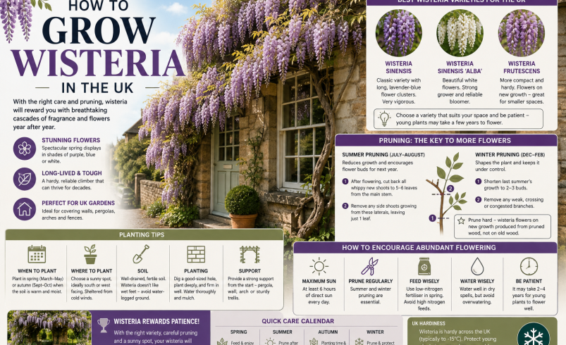 Wisteria: The Complete UK Guide to Growing and Pruning